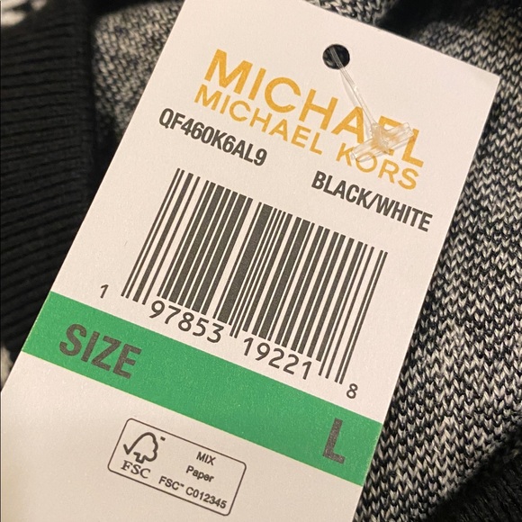Michael Kors Monogram Black and White Sweater - Picture 4 of 5
